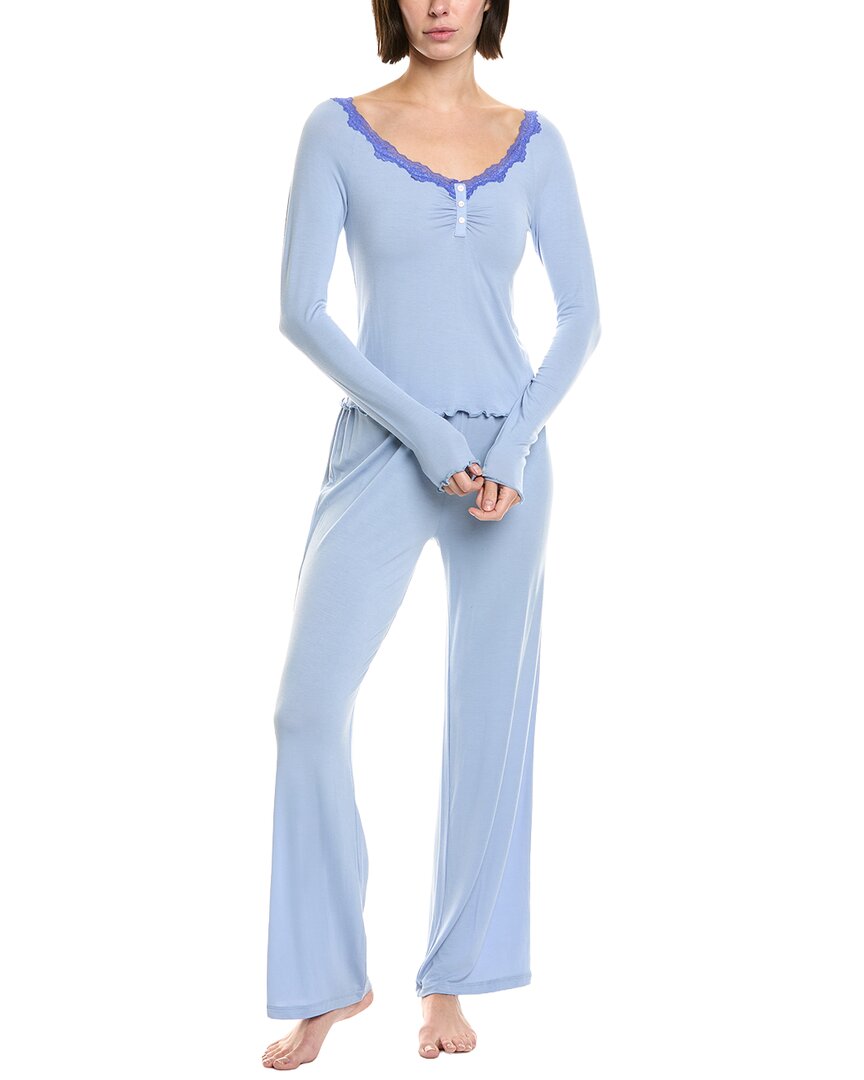 Honeydew 2pc Wind Down Long Set In Blue