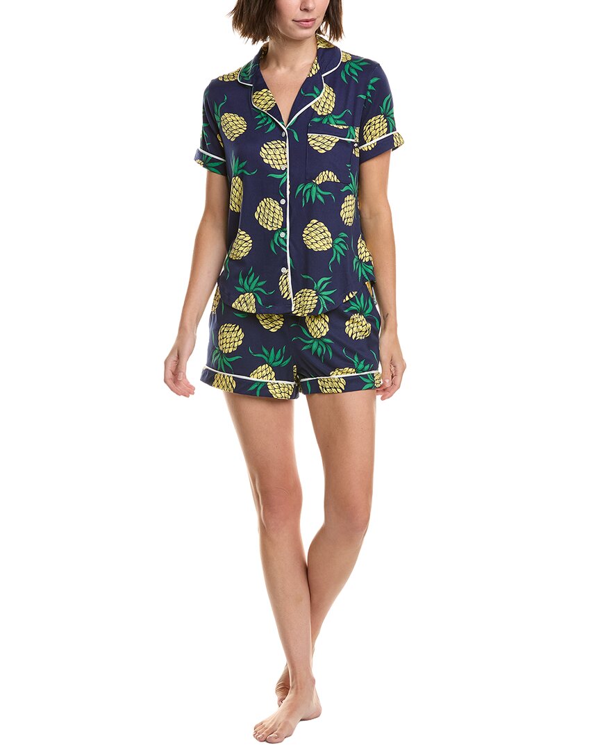 Kate Spade New York 2pc Top & Short Pajama Set In Green