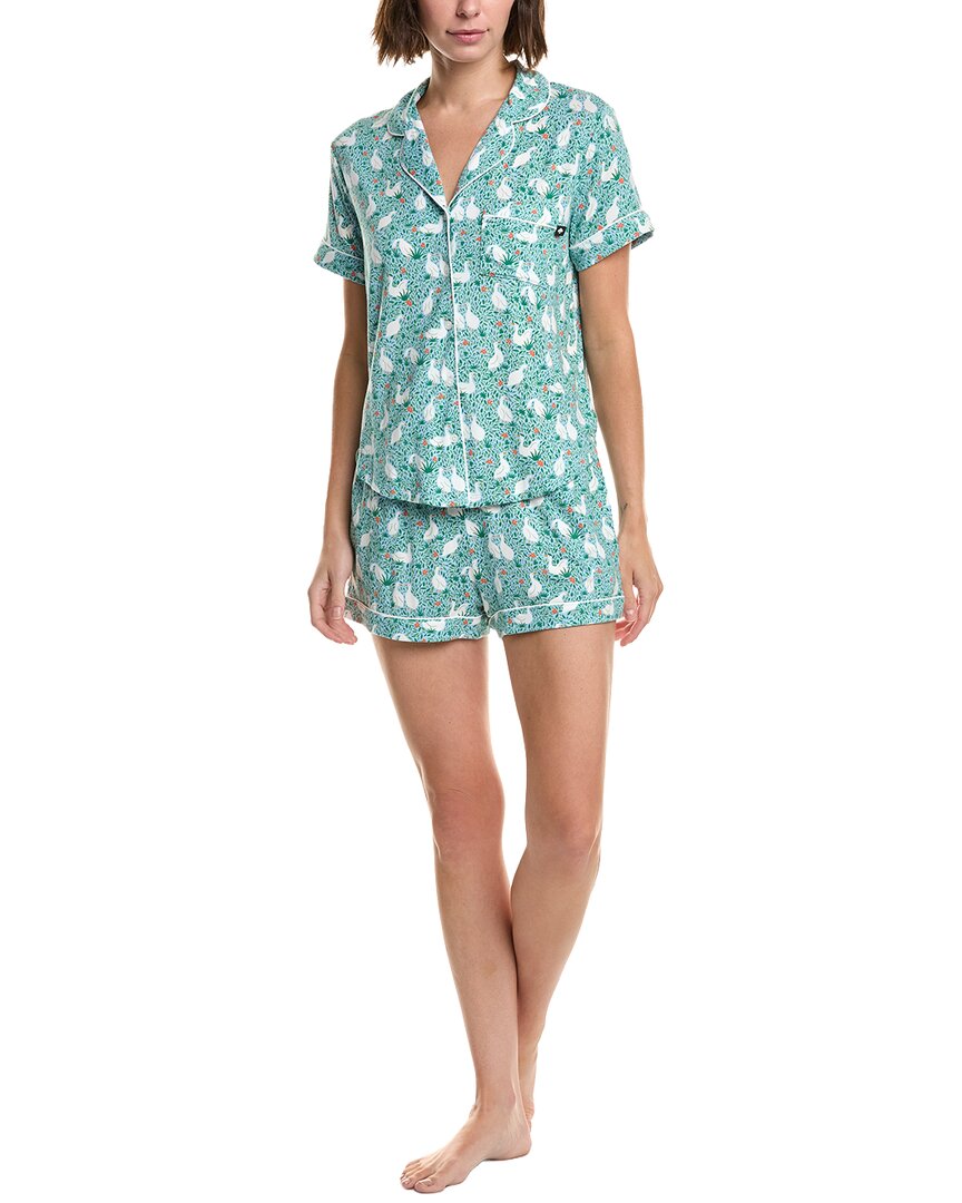 Kate Spade New York 2pc Top & Short Pajama Set In Blue