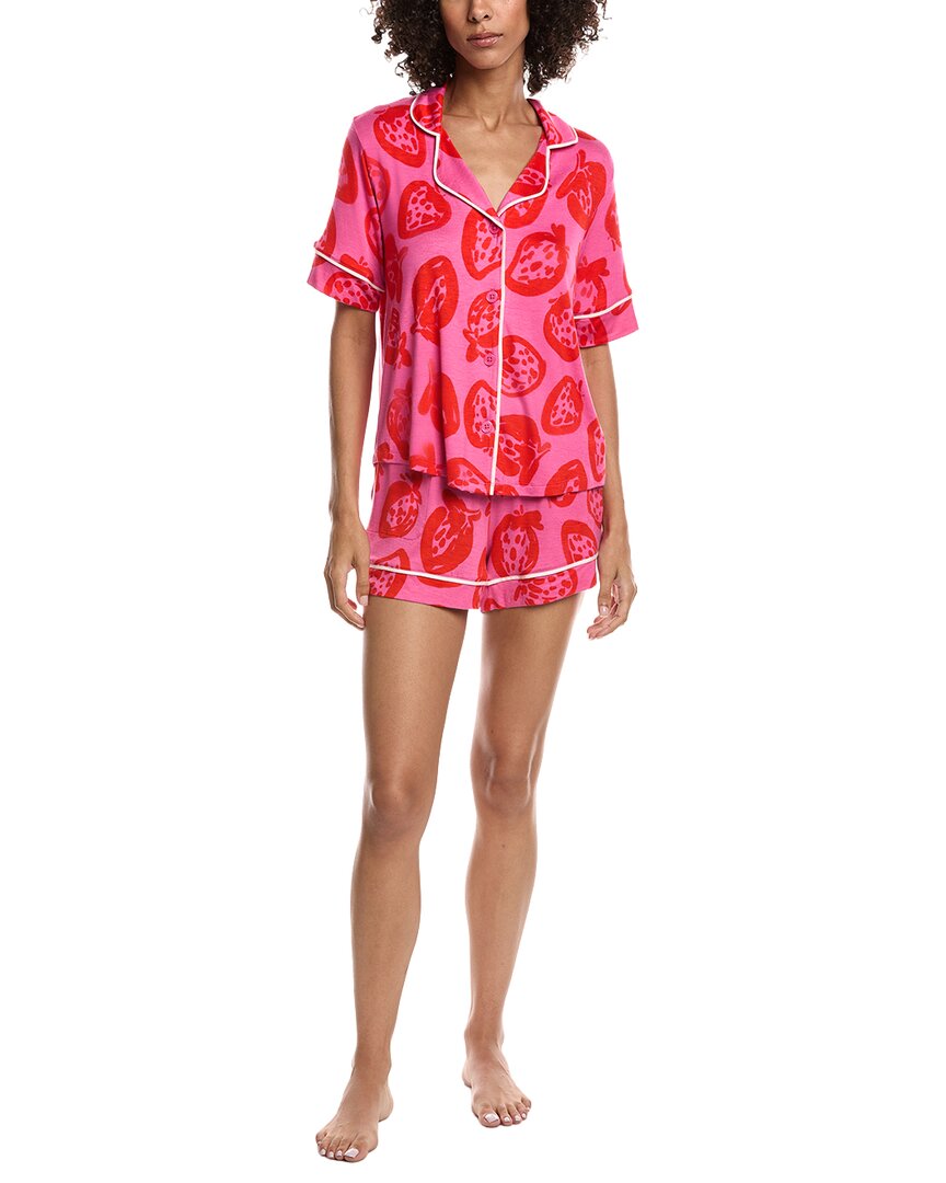 Room Service 2pc Aspen Pajama Set In Pink