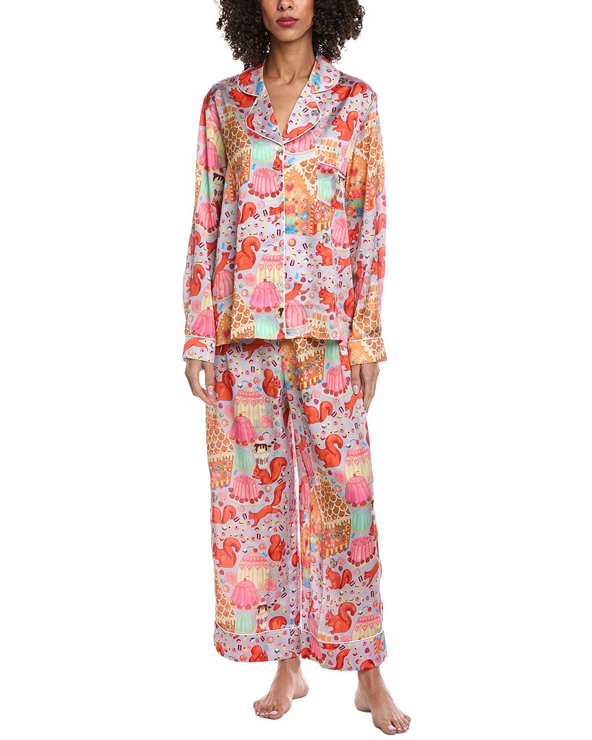 Karen Mabon 2pc Pajama Set In Gingerbread House