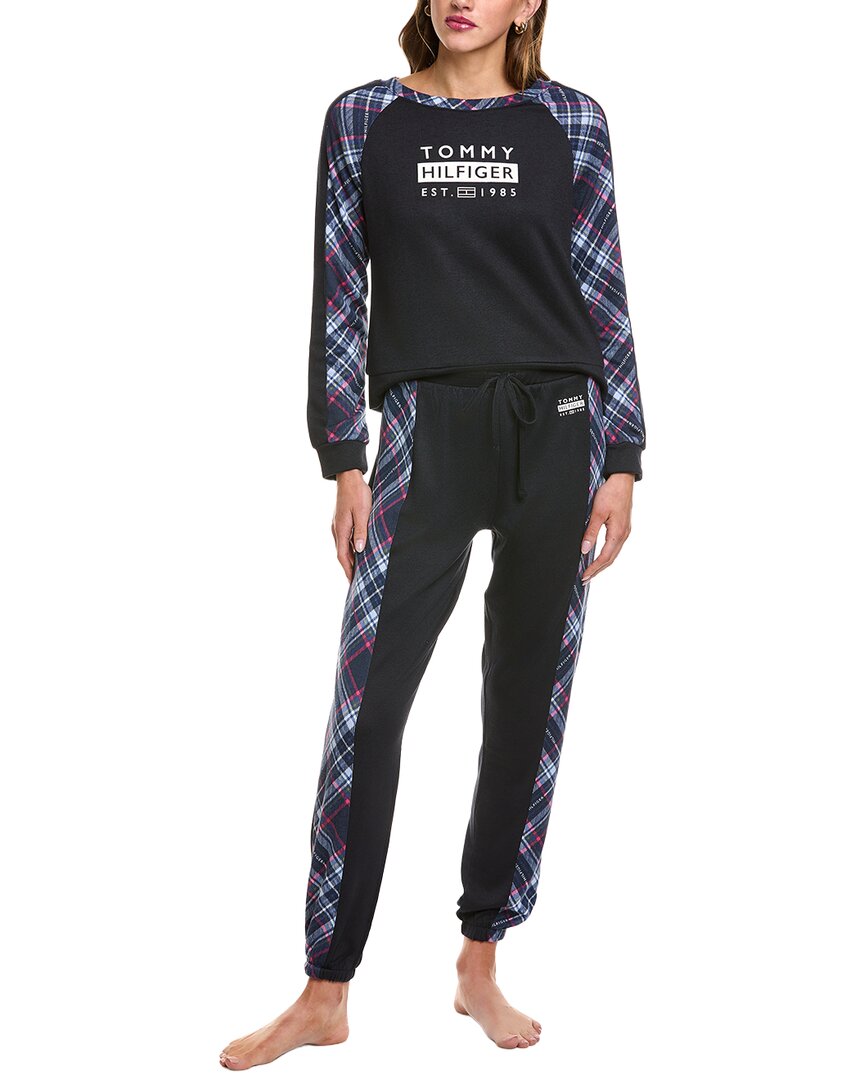 Tommy Hilfiger 2pc Shirt & Pant Sleep Set In Multi