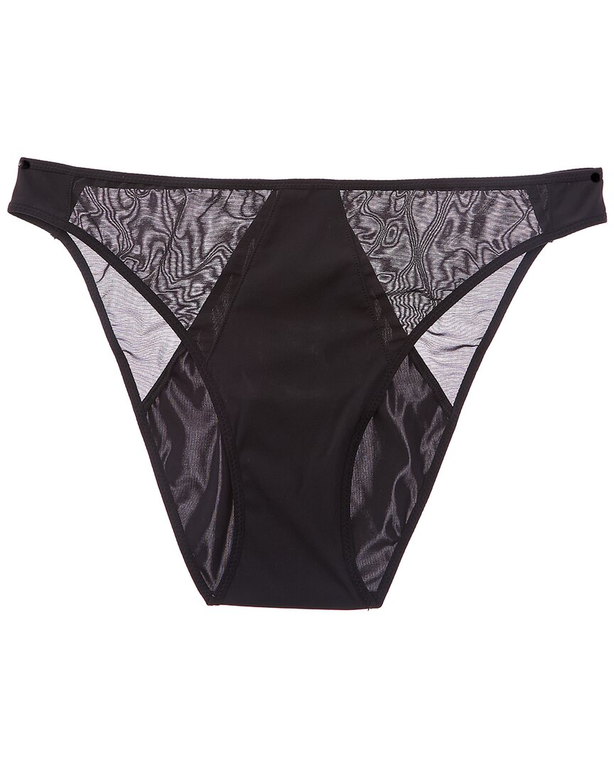 Wolford Sheer Opaque Bikini Brief In Black