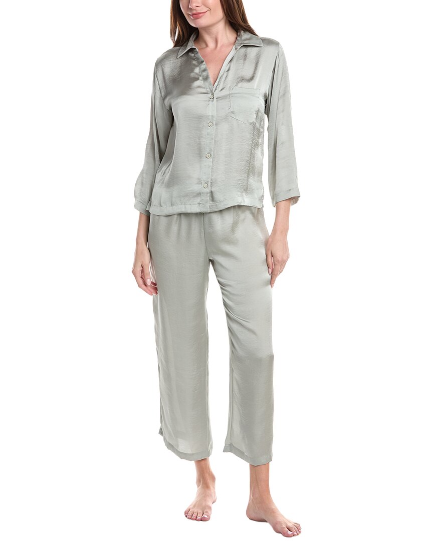 Natori Edit 2pc Ashley Icon Notch Pajama Set In Celadon