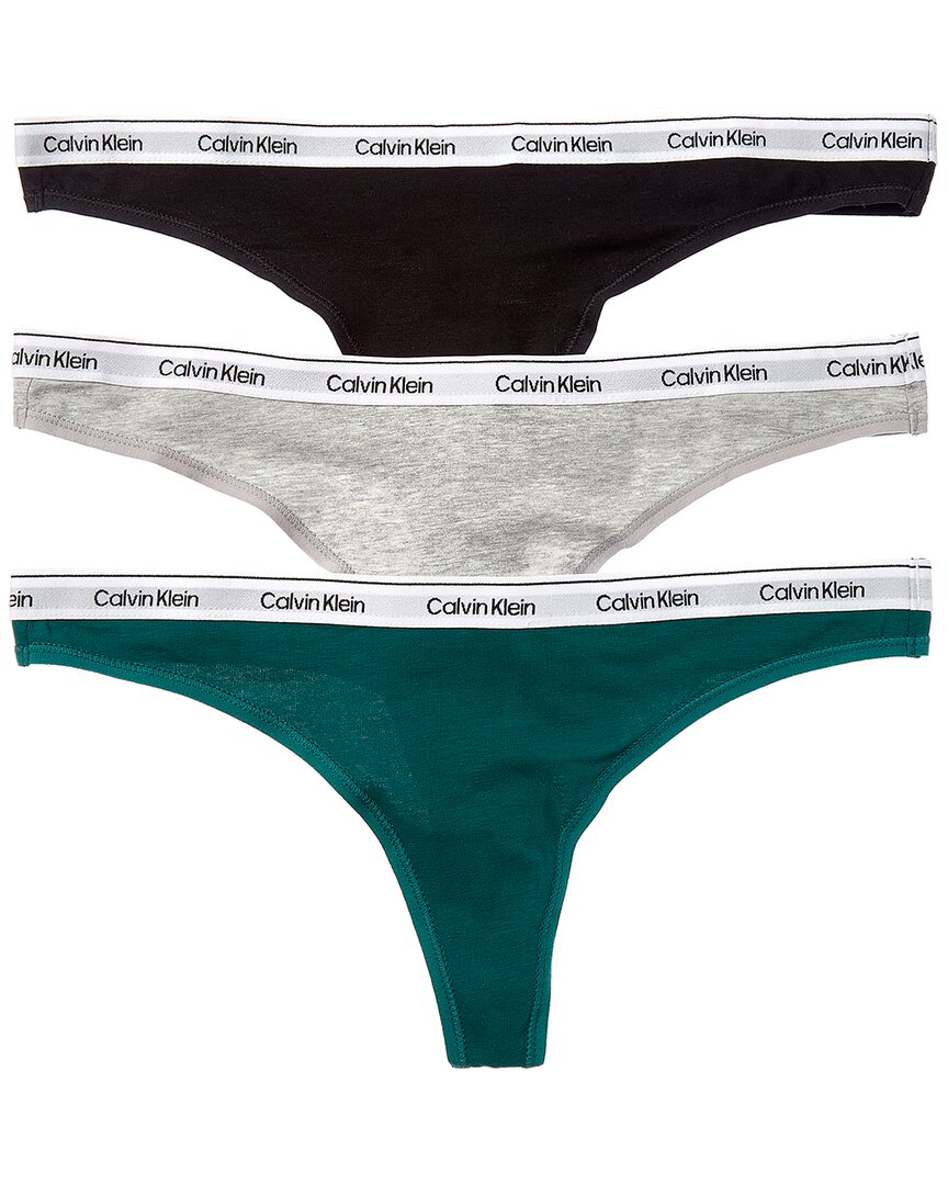 Calvin Klein 3pk Modern Logo Thong In Multi