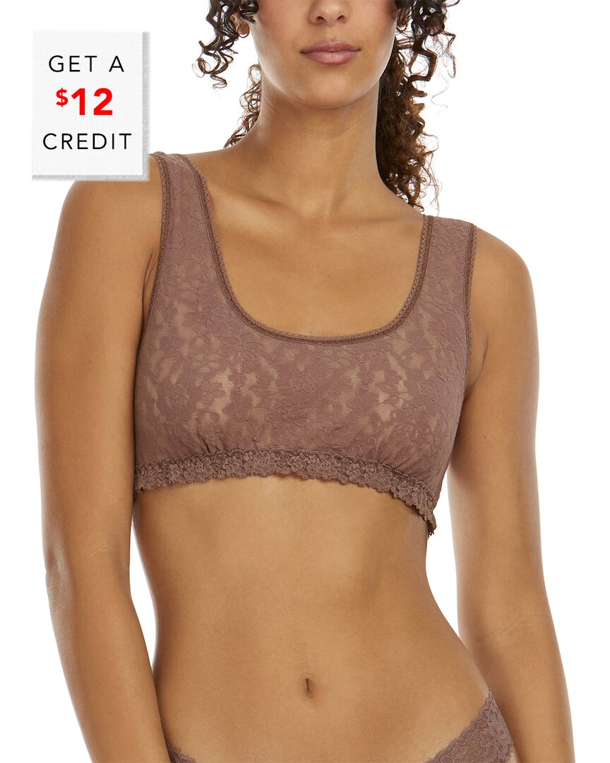 Hanky Panky Daily Lace Overlay Scoop Neck Bralette In Nocolor