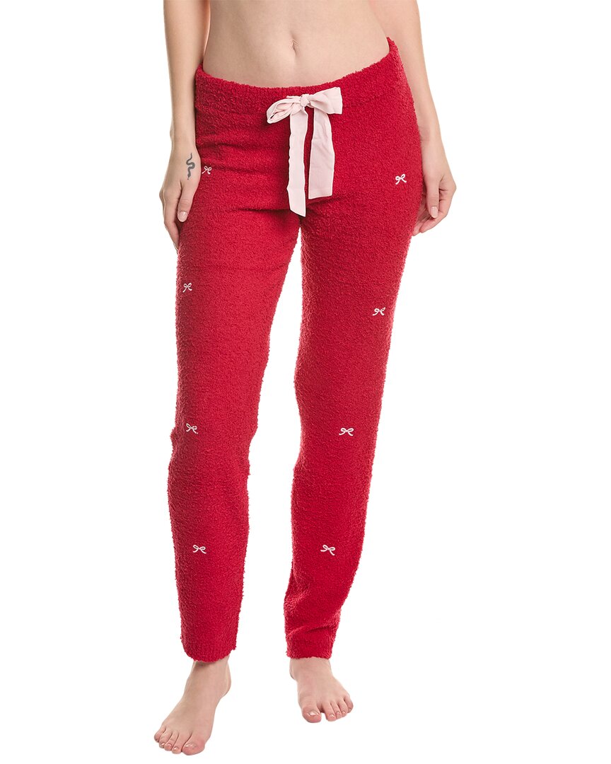 Shop Honeydew Intimates Snow Angel Chenille Jogger Pant In Red