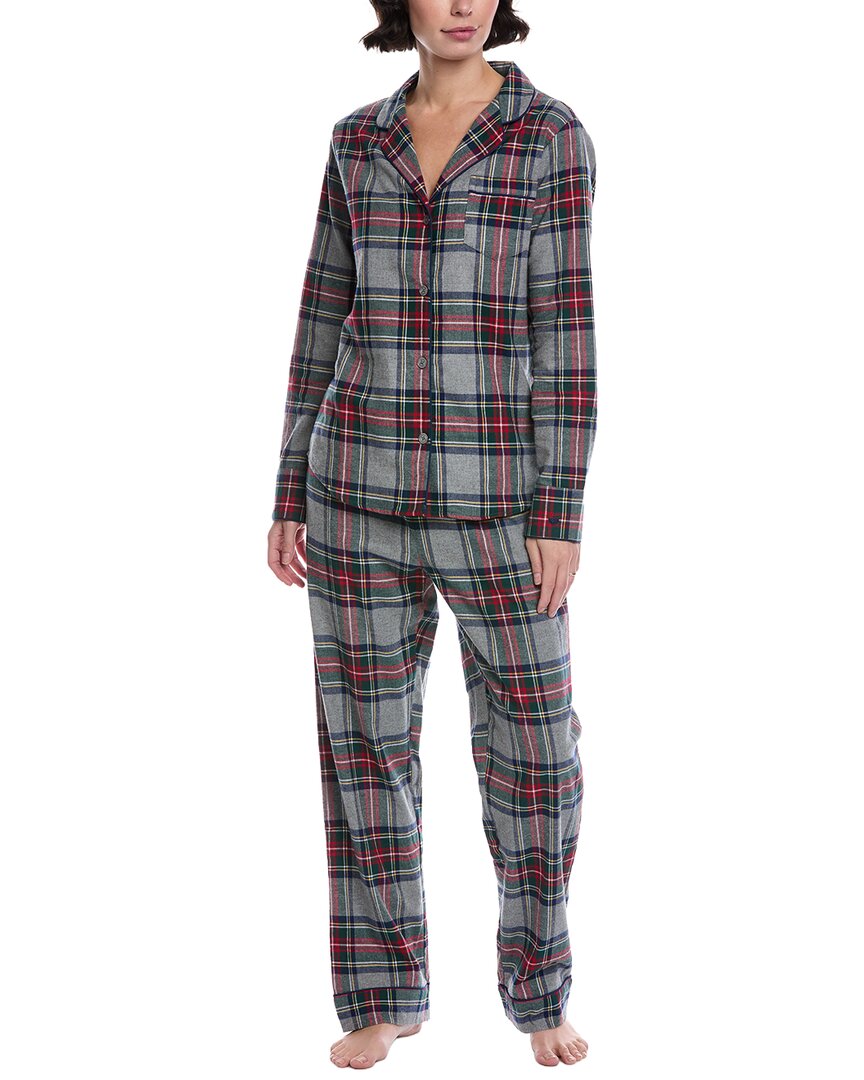 Petite Plume 2pc Pajama Set In Gray