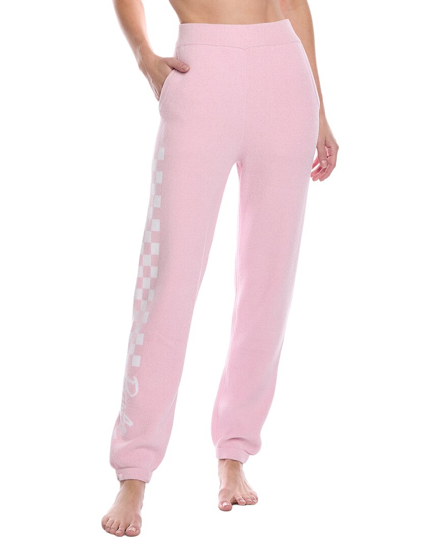 Barefoot Dreams Cozychic Ultra Lite Checkered Barbie Jogger Pant In Pink