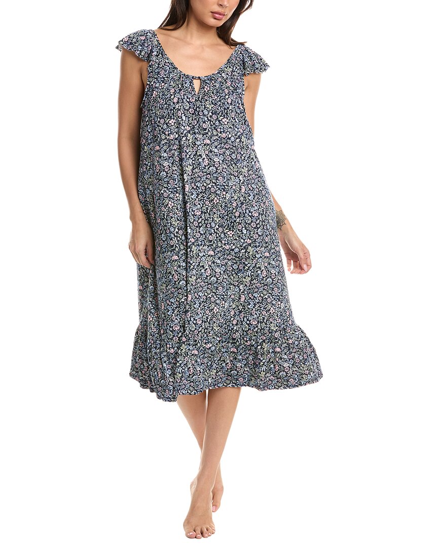 Ellen Tracy Midi Gown In Blue