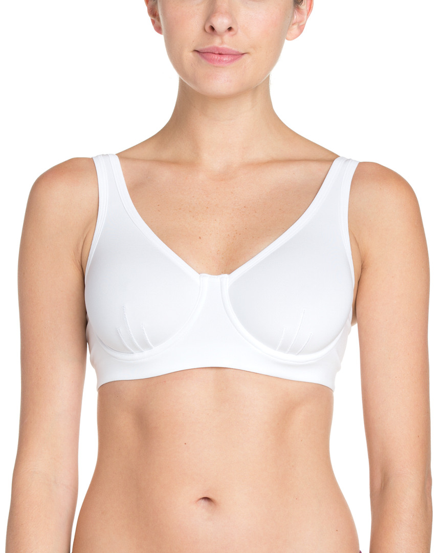 Natori White Convertible Underwire Sports Bra In White