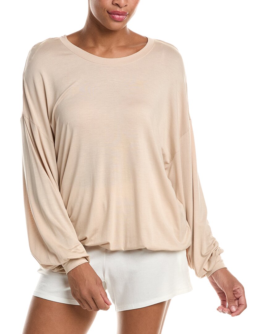 Hanro Natural Wear Cashmere-blend Soft Top In Brown