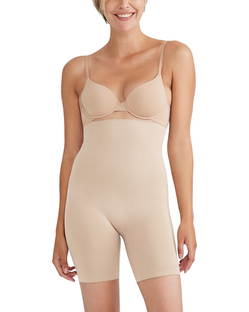 Yummie High Waist Thigh Shaper In Beige