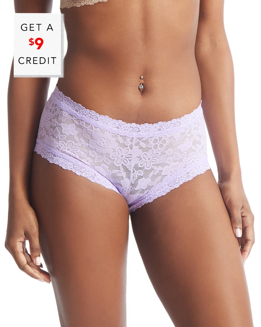 HANKY PANKY DAILY LACE BOYSHORT WITH $9 CREDIT