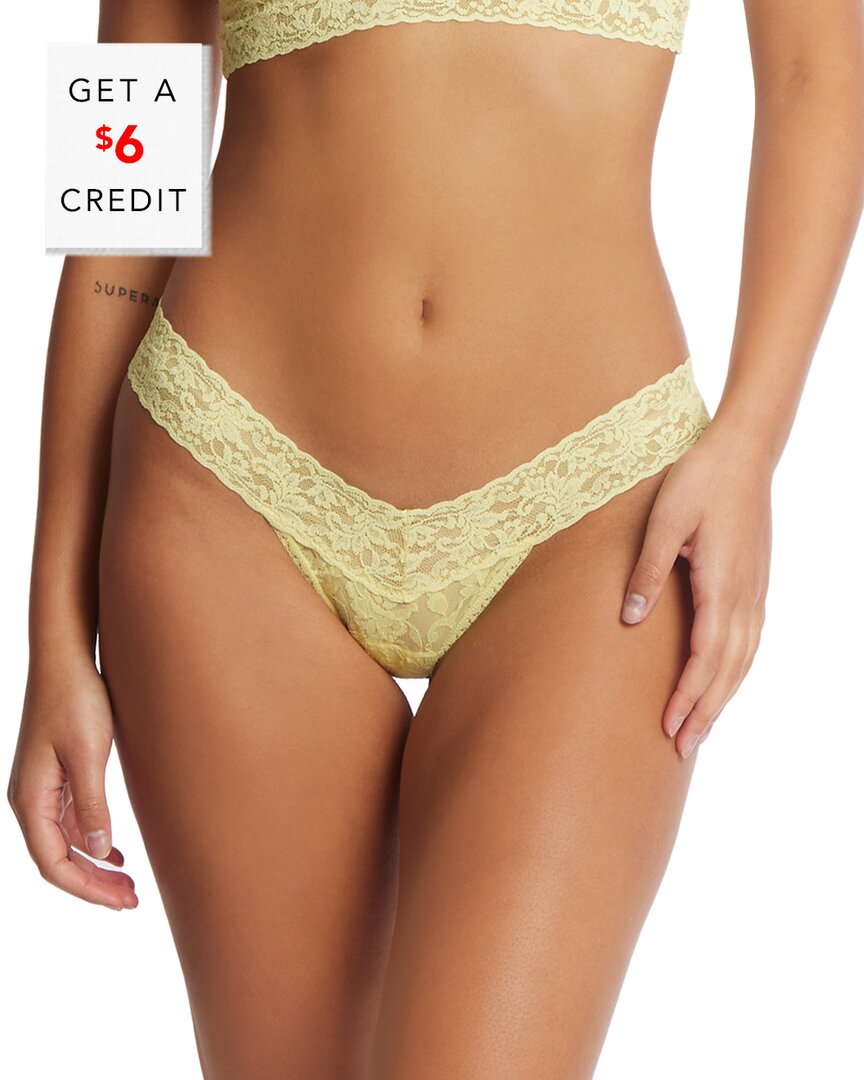 HANKY PANKY LOW RISE LACE THONG WITH $6 CREDIT