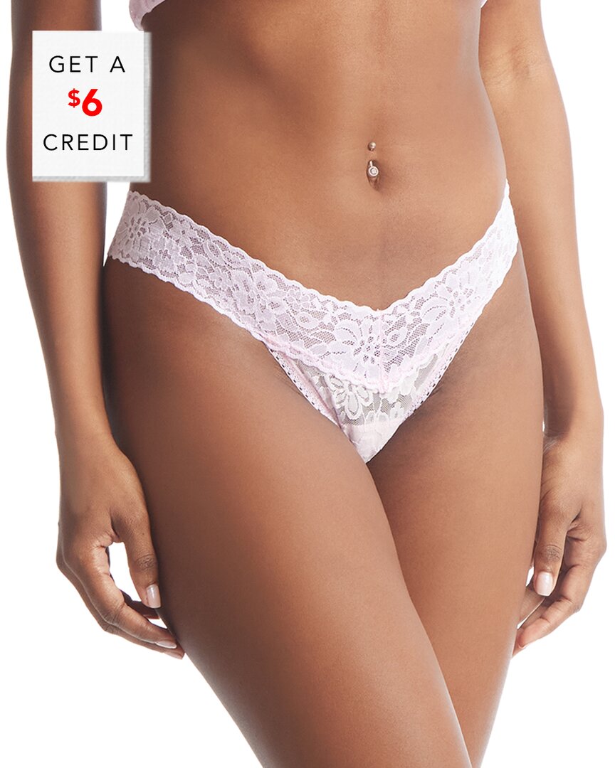HANKY PANKY DAILY LOW RISE THONG WITH $6 CREDIT