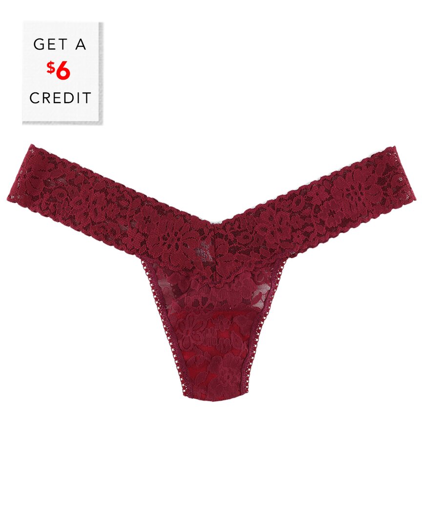 HANKY PANKY DAILY ORIGINAL RISE THONG WITH $6 CREDIT