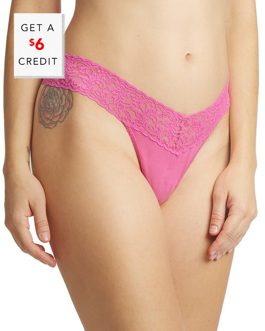 HANKY PANKY LOW RISE THONG WITH $6 CREDIT