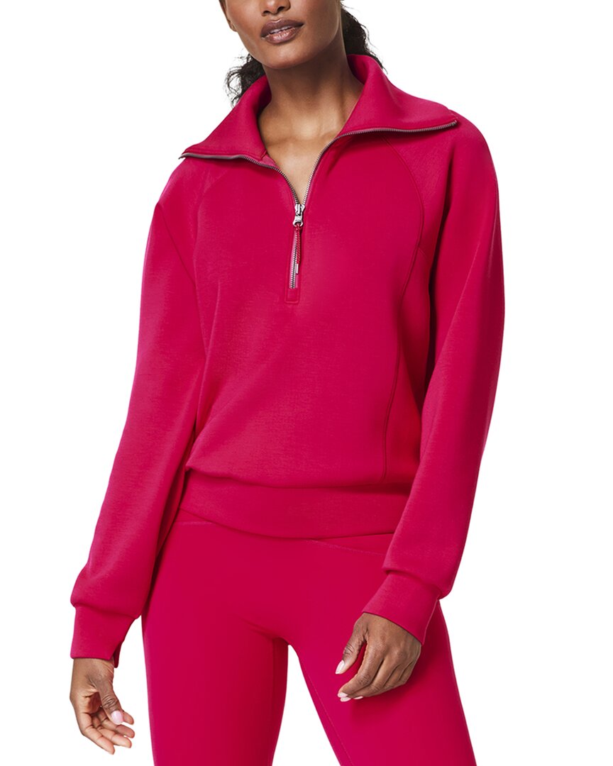 Spanx ® 1/2-zip Top In Pink