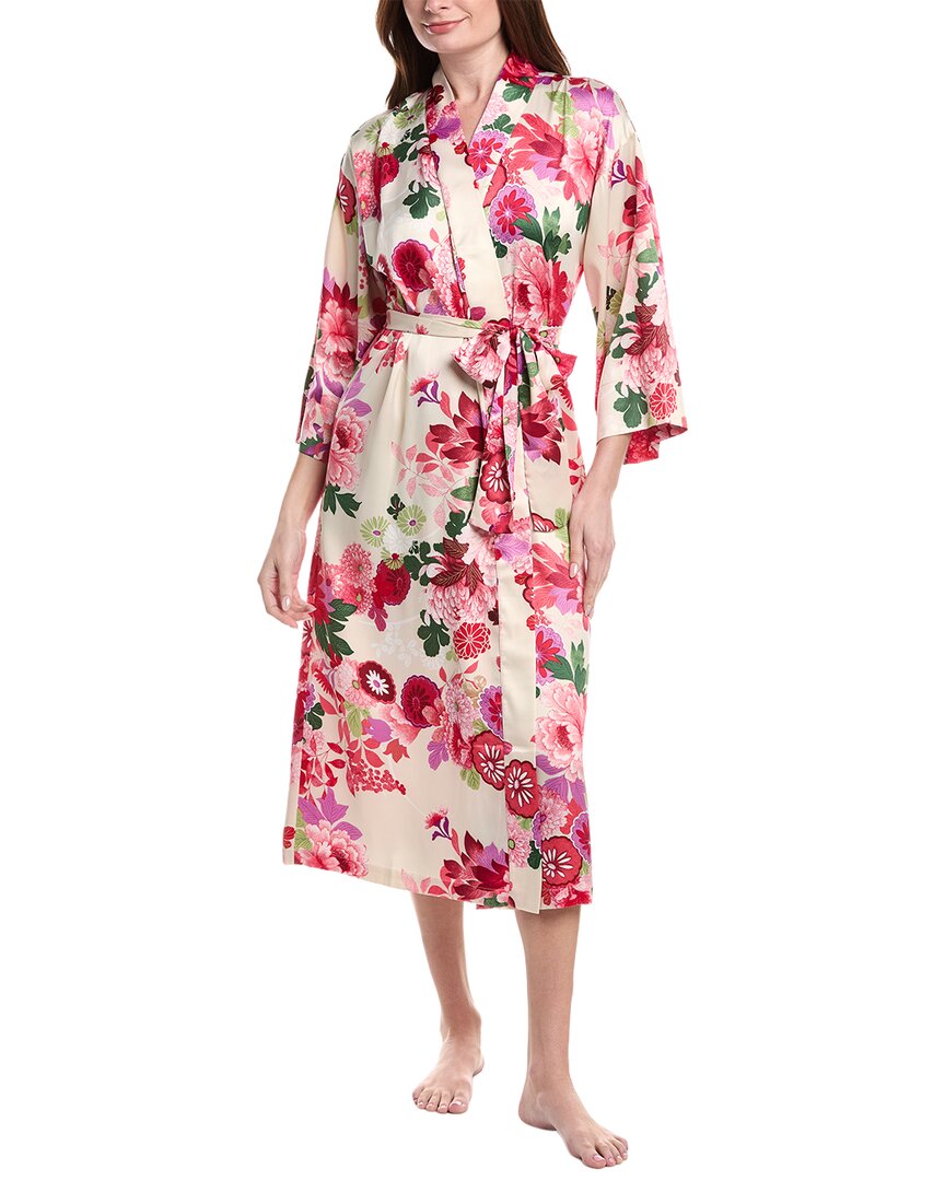 Natori Sofia Matte Satin Robe In Multi