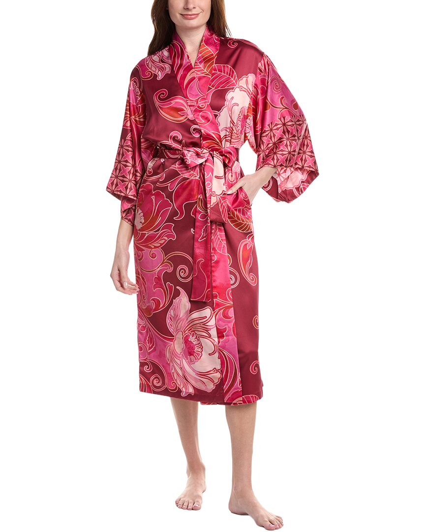 Natori Deco Robe In Red-red