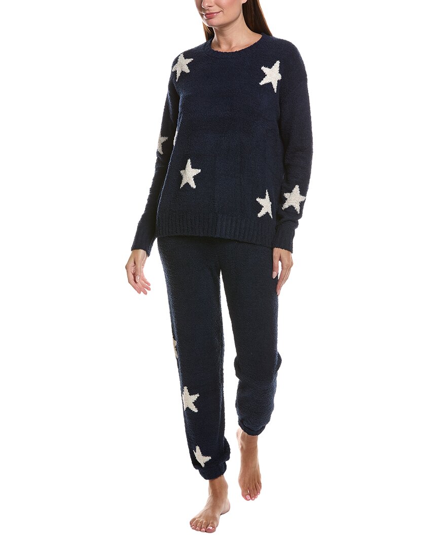 Splendid 2pc Fuzzy Sweater Set In Blue