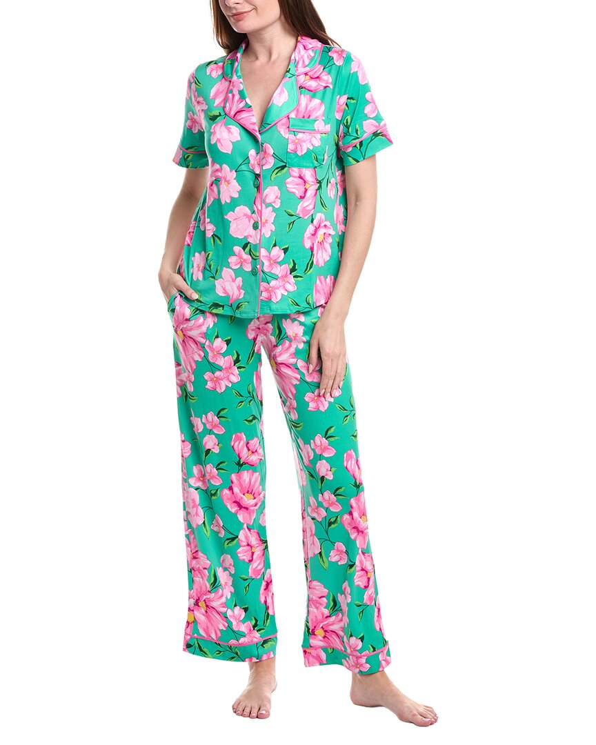 Room Service 2pc Pajama Set In Green