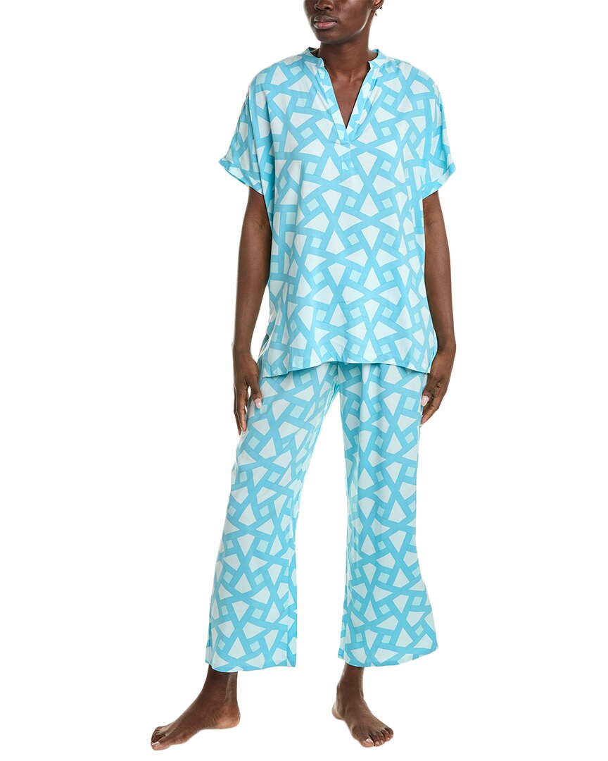 Shop N Natori 2pc Pajama Set In Blue