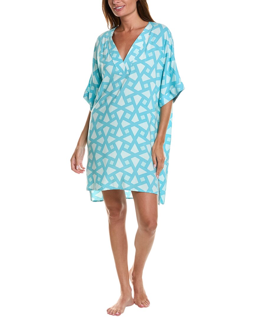 Shop N Natori Soho Challis Sleepshirt In Blue