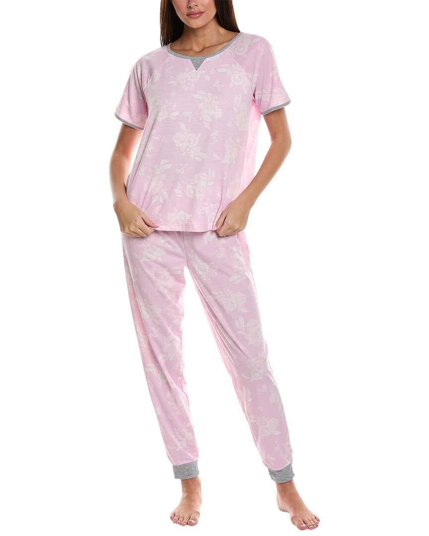 Shop Splendid 2pc Pullover & Jogger Pant Set In Pink
