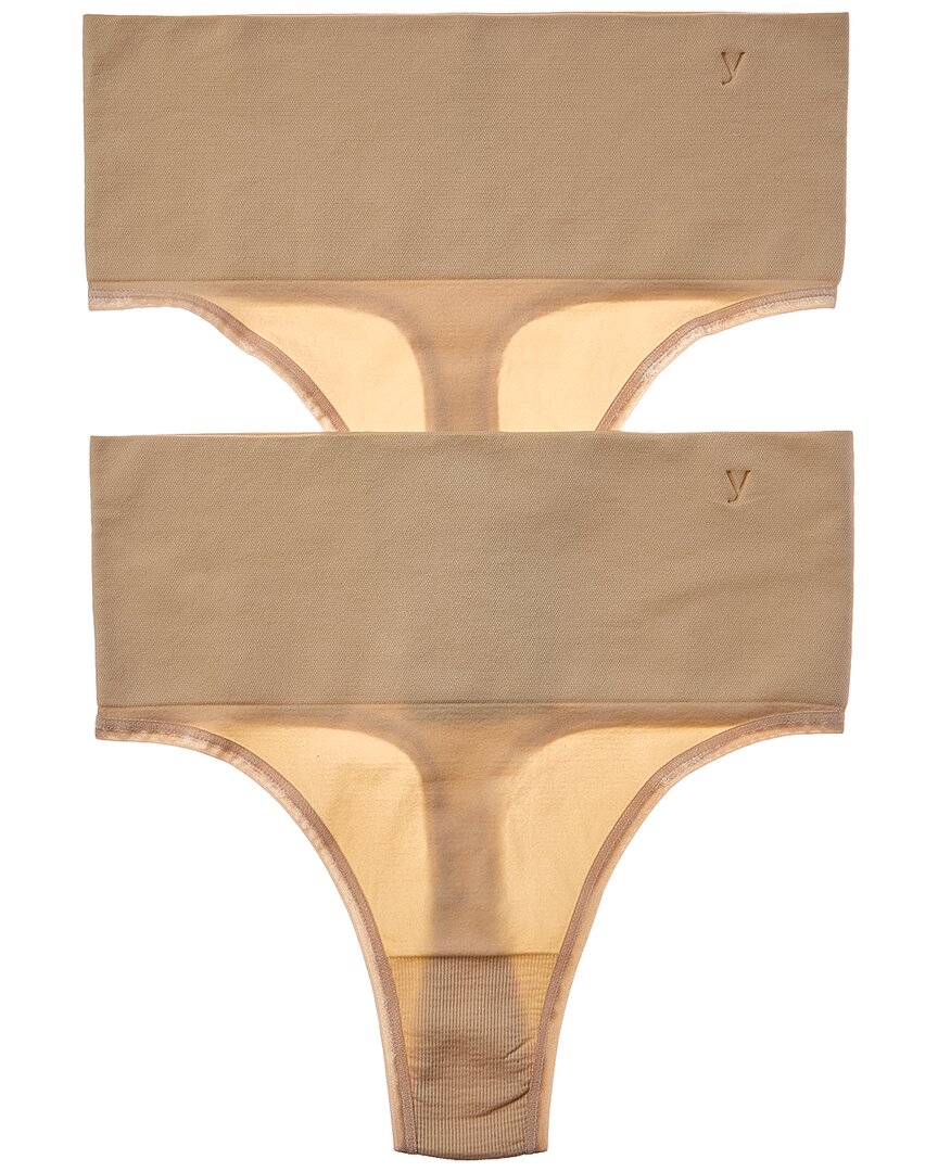 Yummie 2pk Ultralight Seamless Thong In Grey