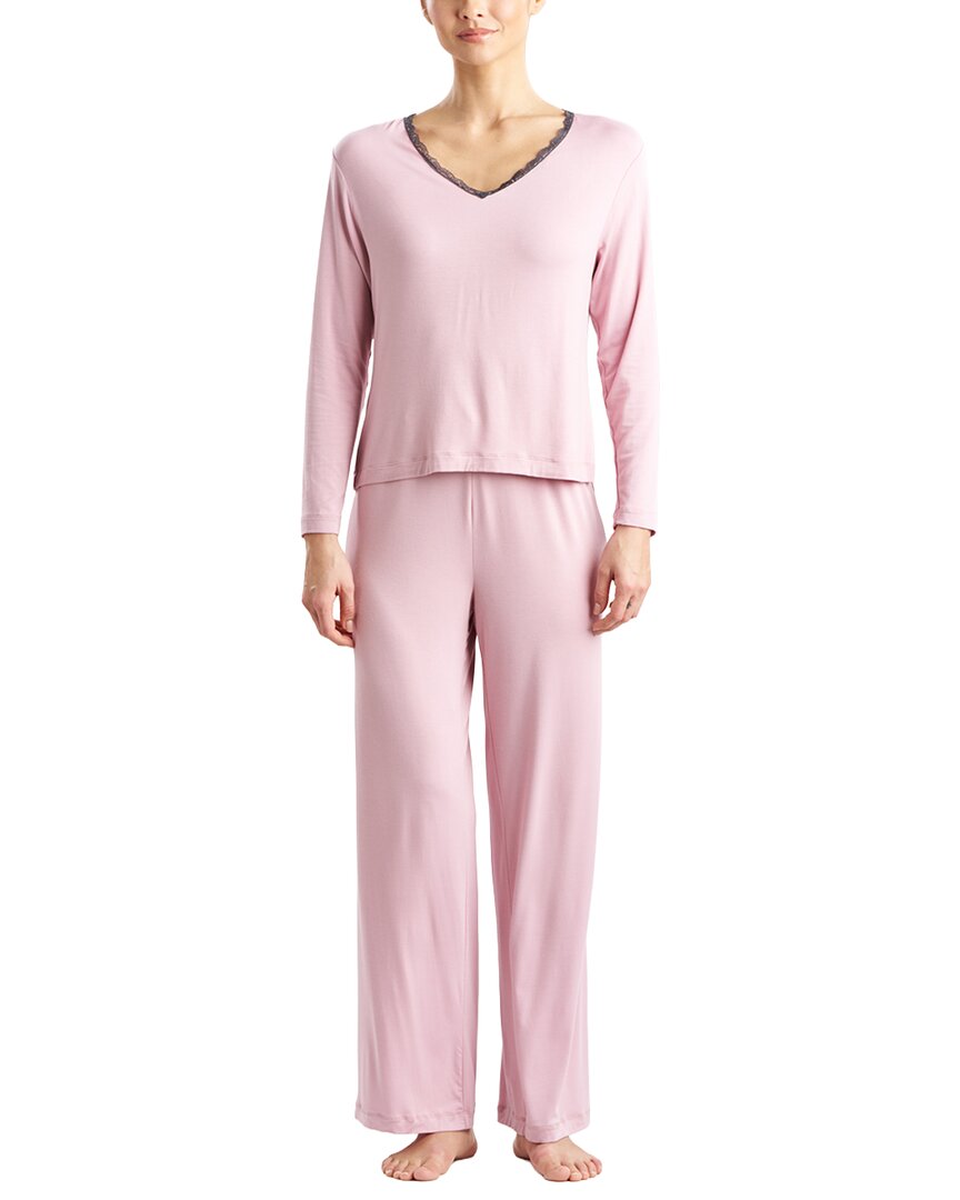 Natori Edit Natori Ease Lace Pj In Pink