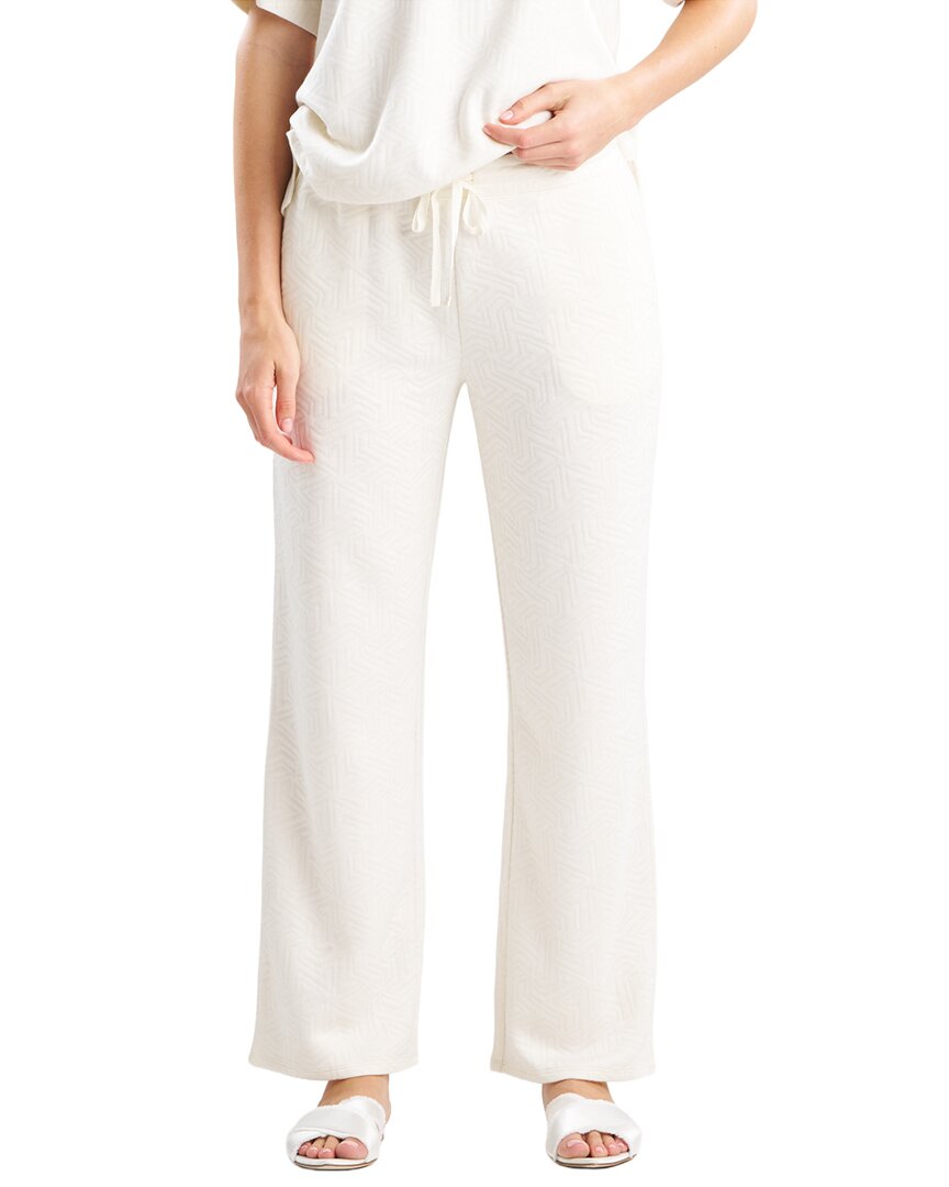 N Natori Quilted Geo Knit Jacquard Straight Leg Pant