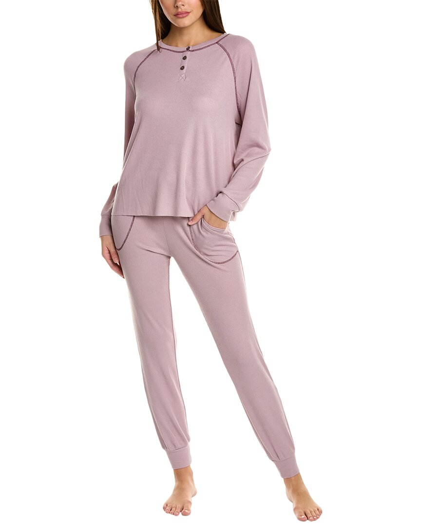 Honeydew Intimates 2pc Fall Back Lounge Pant Set In Pink