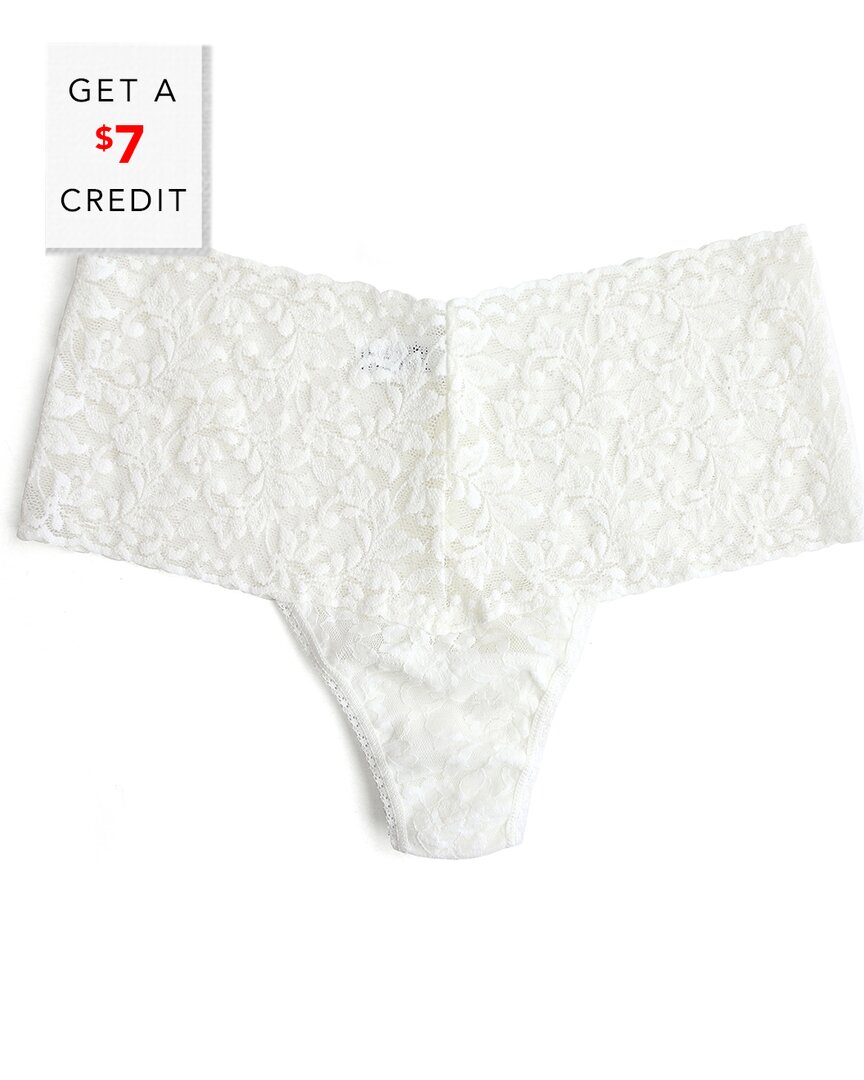 HANKY PANKY RETRO LACE THONG WITH $7 CREDIT