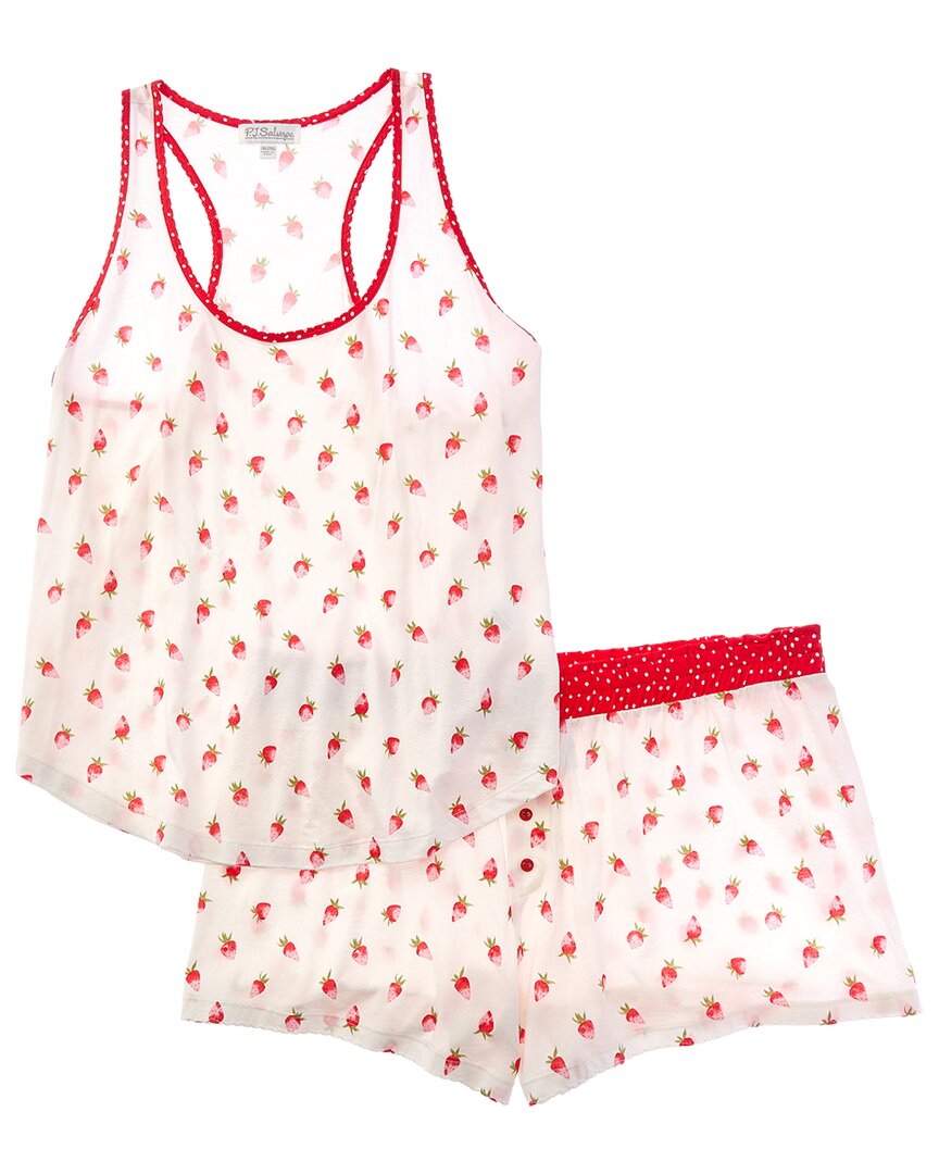 Pj Salvage Set Of 2 Pajama Short Set In Multi