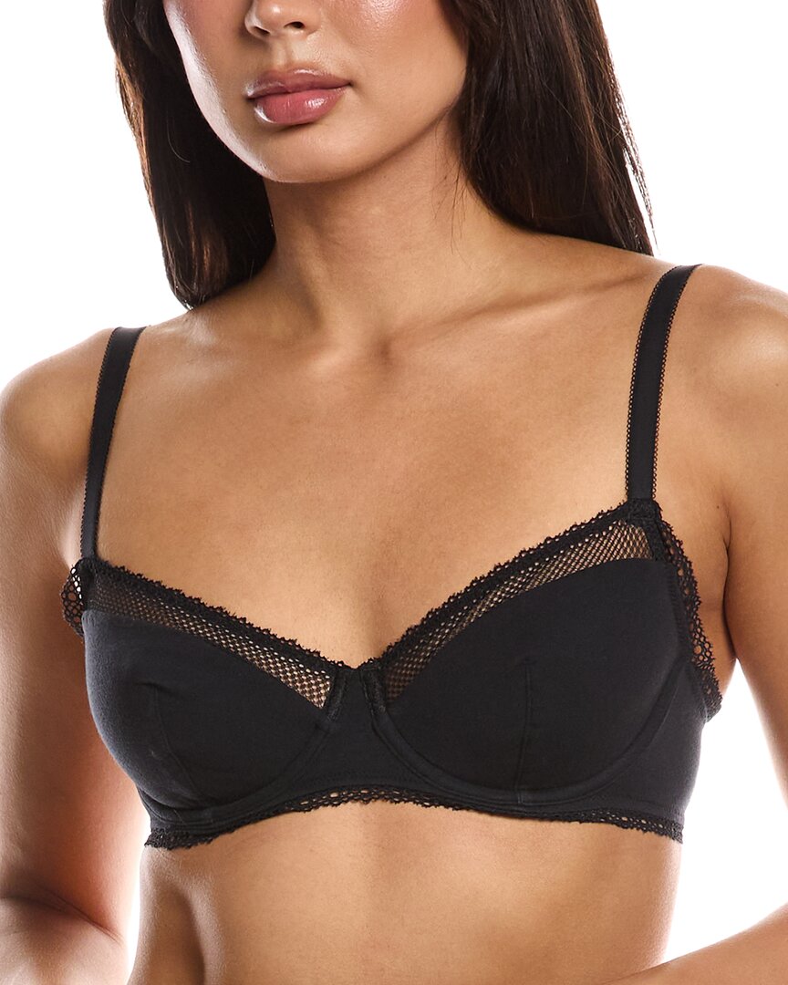 Passionata Charlotte Wired Lace Demi Bra In Black