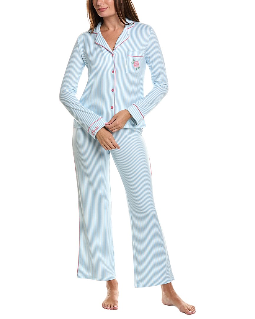 Pj Salvage 3pc Western Blooms Pajama Set In Blue