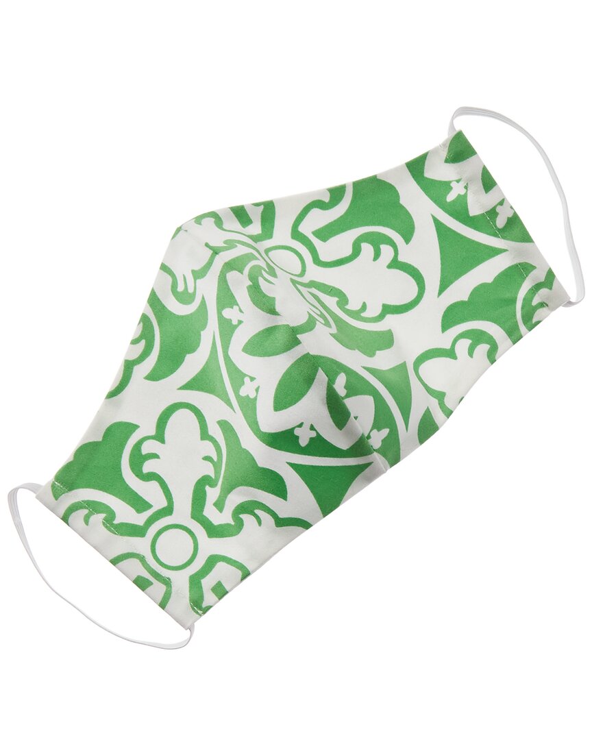 Melly M Poppy Cloth Face Mask In Green