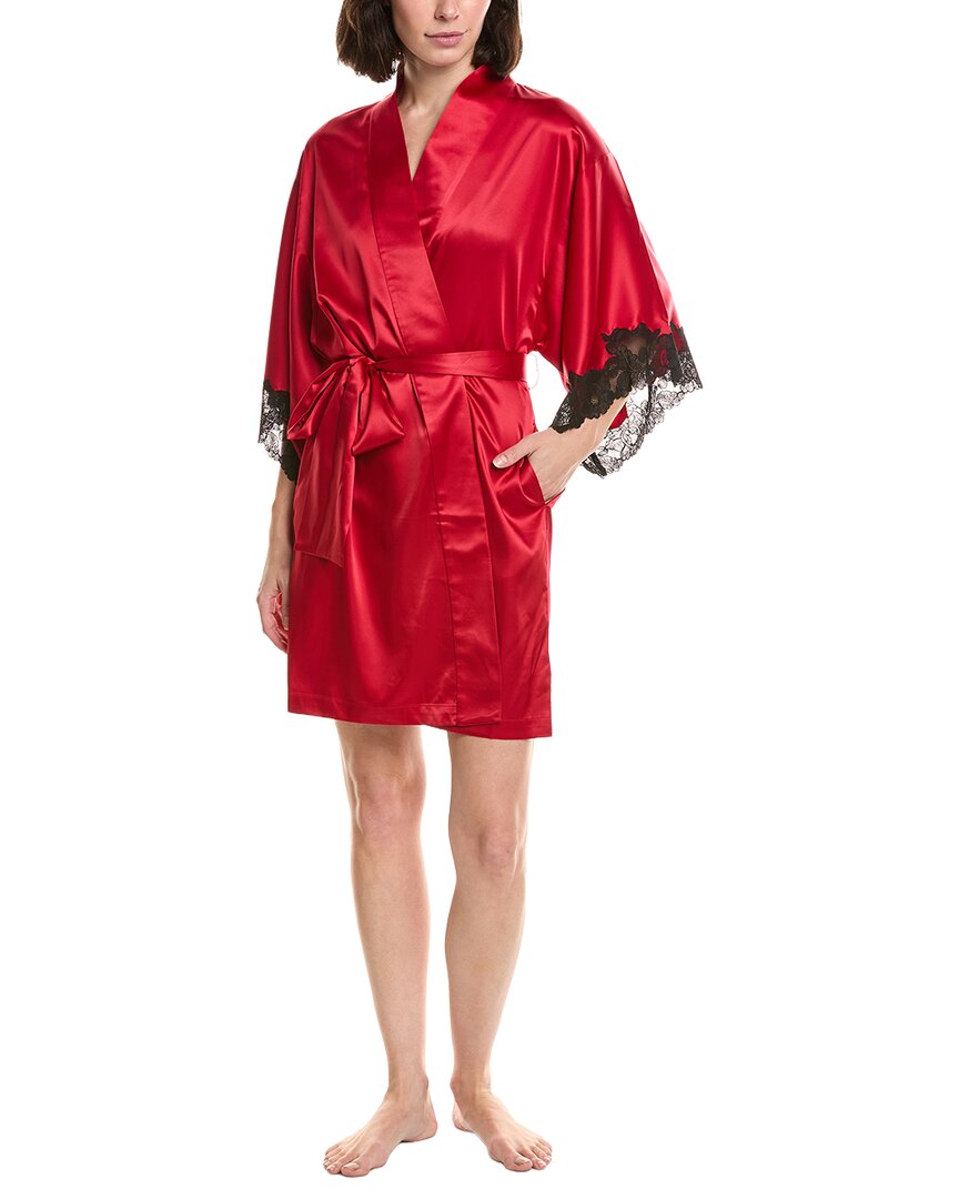 Natori Peony Glamour Robe In Red
