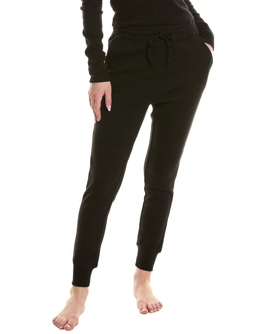 Shop Rachel Parcell Waffle Fitted Jogger Pant In Black