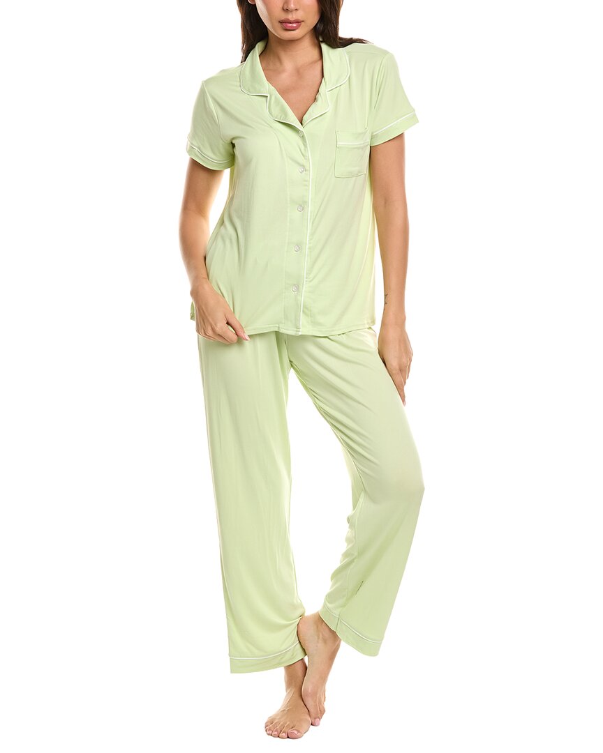 Marion 2pc Soft Stretch Pajama Set In Green
