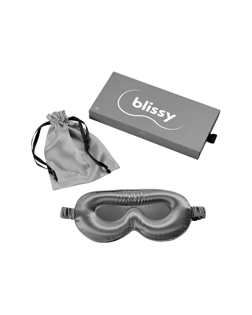 Blissy Mulberry Silk Profile Sleep Mask In Gray