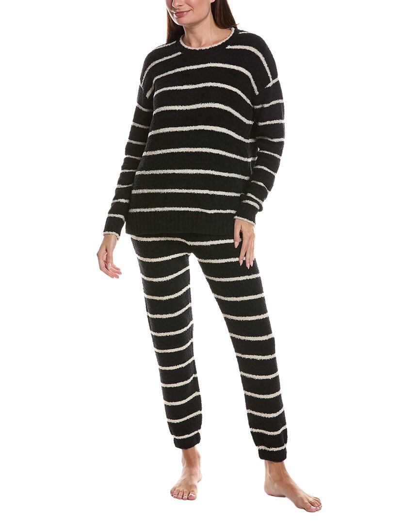 Splendid 2pc Fuzzy Sweater Set In Black