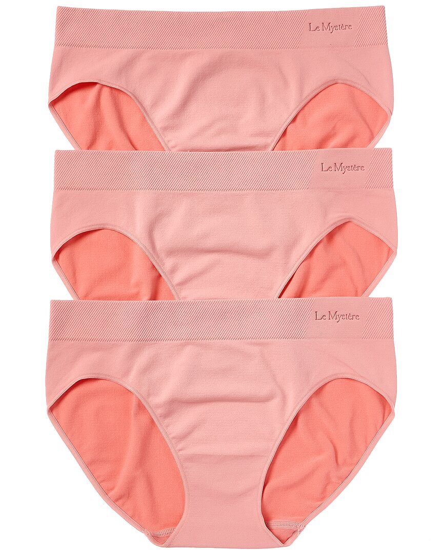 Le Mystere 3pk Seamless Comfort Bikini In Pink
