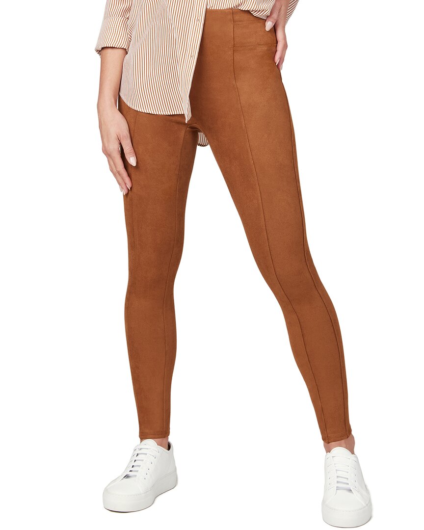 Spanx High Waist Faux Suede Leggings In Rich Rose