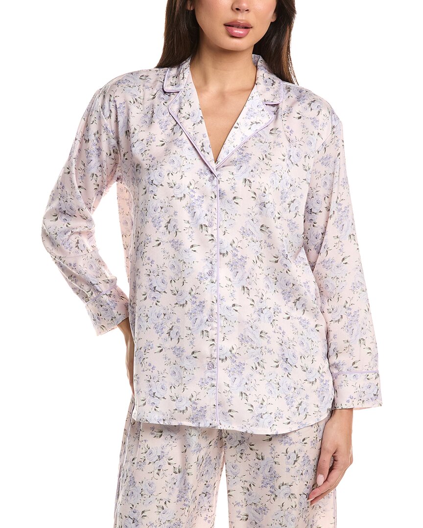 Florence By Mills Satin Sleep Shirt In Purple