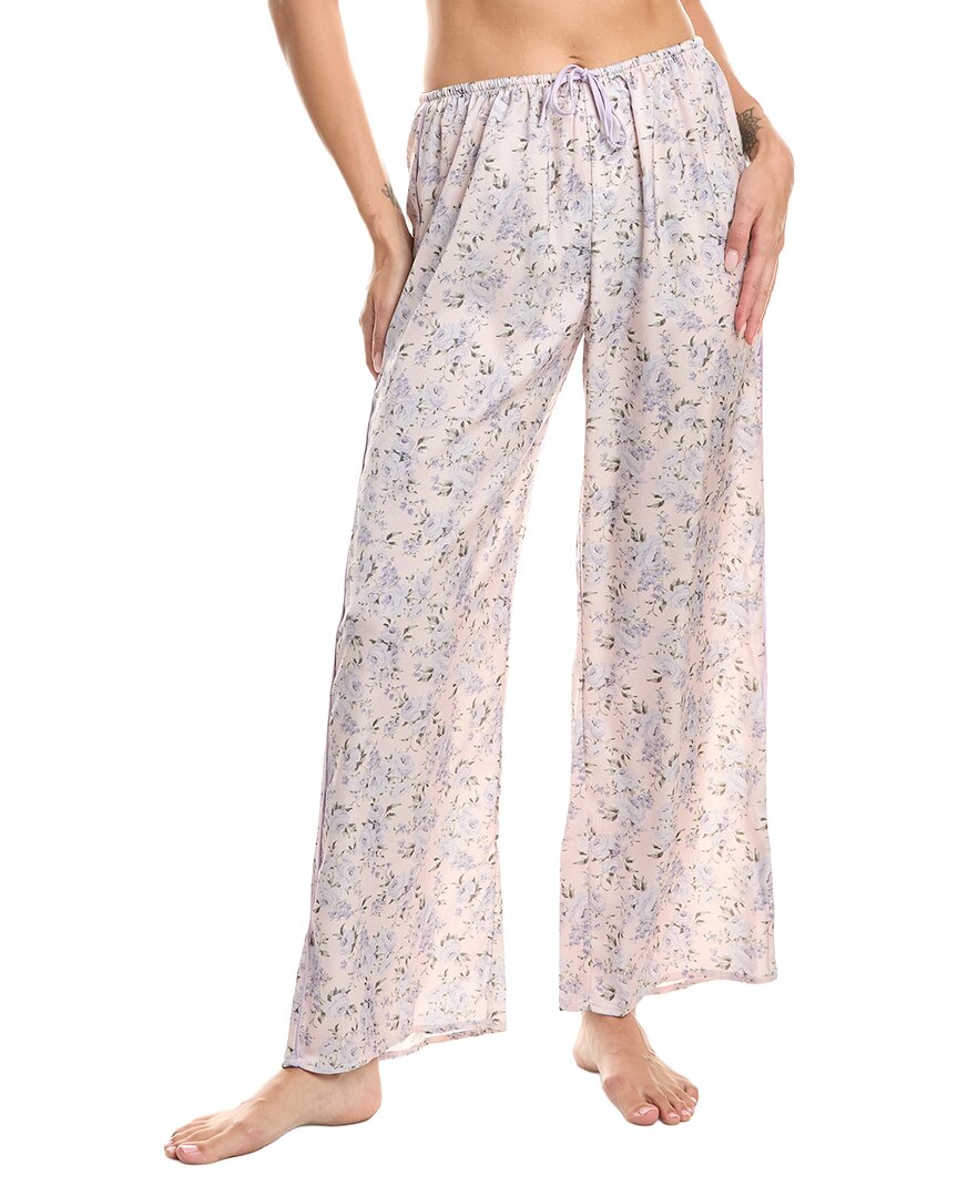 Florence By Mills Satin Pant In Purple