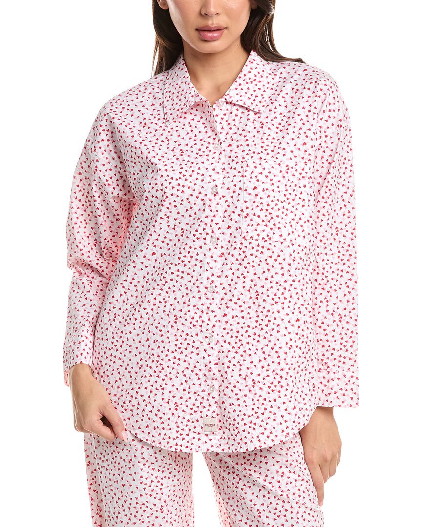 Florence By Mills Oversize Pajama Shirt In Red
