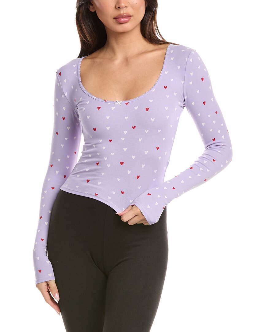 Florence By Mills Daze Off Long Sleeve Top In Purple